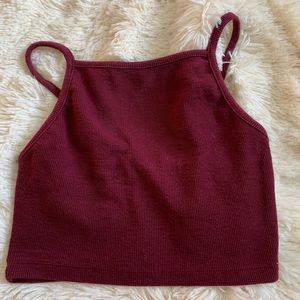 Maroon crop top